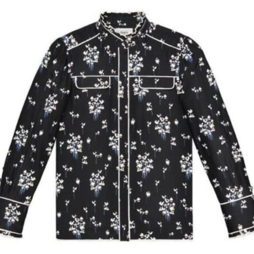 NWOT ERDEM X H&M Women’s Black Floral Silk Pajama